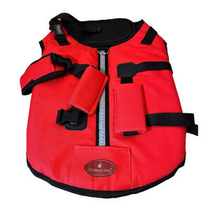 Outback Jack Aussie Life Jacket Dog Safety Vest Flotation Device Red Size XL